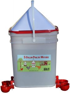 RentACoop 5 Gallon 4 Automatic Chicken Nipple Water Cup Chicken Waterer