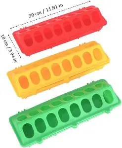 WSERE 3 Pack Plastic Flip Top Bird Small Poultry Feeder