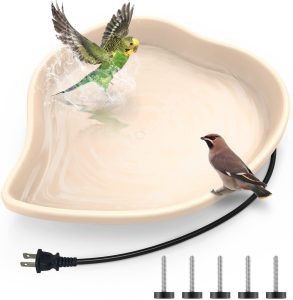 hugeneroy Heated Bird Bath