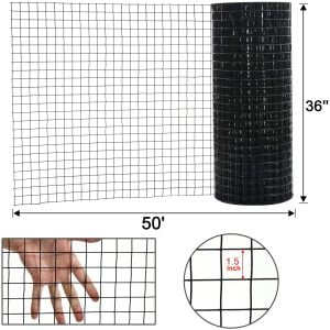 Hardware Cloth 16 Gauge Black Vinyl Coated Welded Fence Mesh